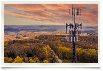 Photo of a cell phone tower